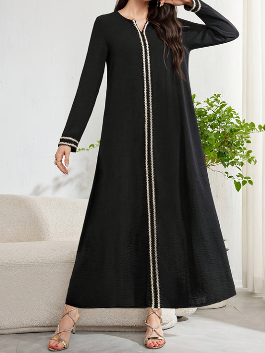 alalar-Scarf-Abaya-Women'S Arabic Abaya Dress - Elegant Turkish Robe with Long Flowing Garmen-tرداء تركي أنيق مع ثوب طويل