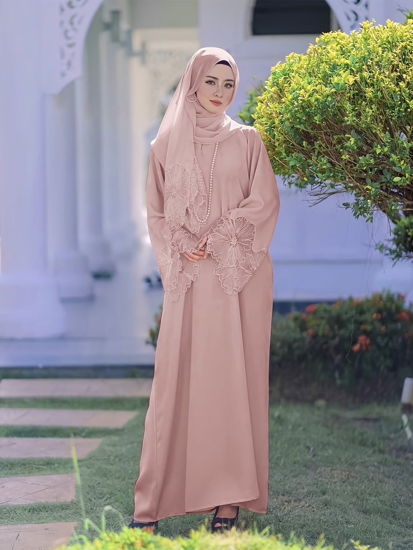 alalar-Abaya- Hijab and Abaya Two-Piece Set & Includes Headscarf