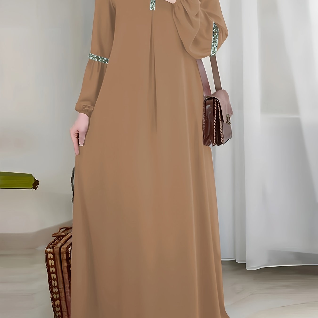 alalar-Scarf-Abaya-Elegant|Flowing Abaya Dress - فستان عباية أنيق وواسع