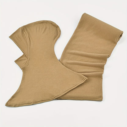 alalar-2pcs Muslim Women's Headscarf Set with Base Cap and Hair Tie-طقم حجاب نسائي مسلم مكون من قطعتين مع غطاء أساسي وربطة شعر،