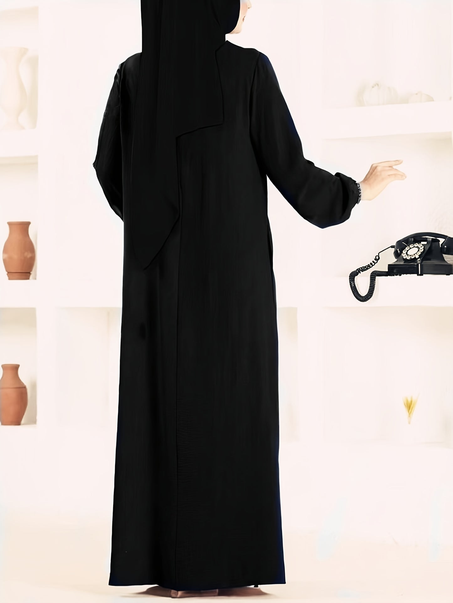 alalar-Vintage Long Sleeve Dress-No Scarf
