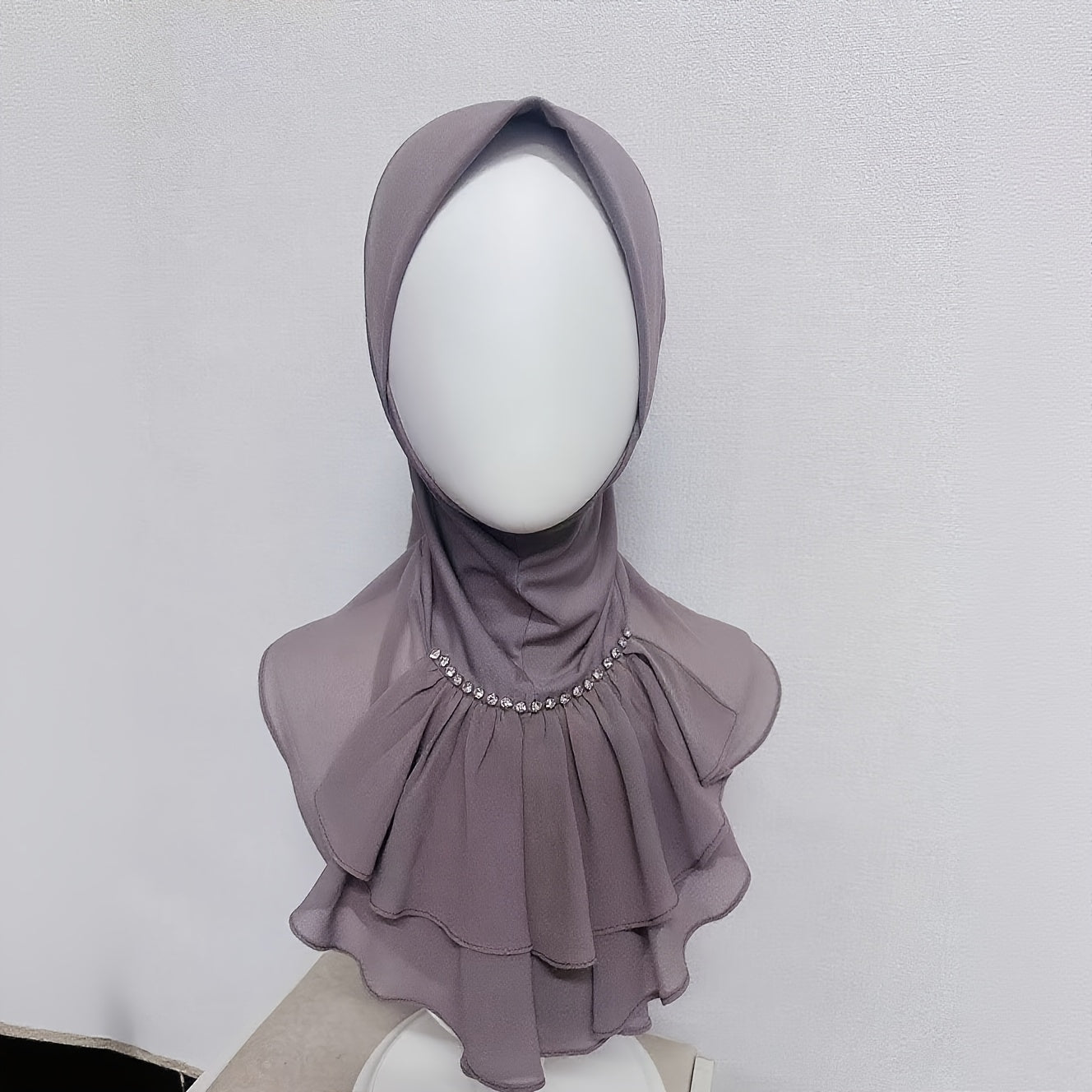 alalar-Hijab Scarf Head Cover - French Direct Style with Leaf Edge -غطاء رأس حجاب - نمط فرنسي مباشر مع حافة ورقة