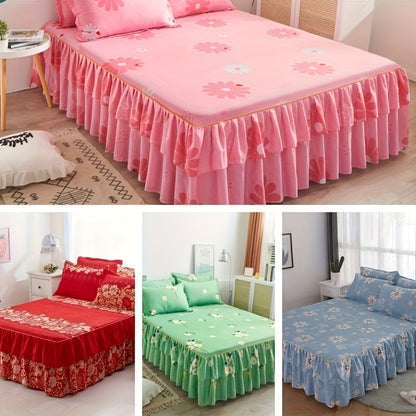 alalar-3pcs (1 Bed Skirt + 2 Pillowcases)-شرشف سرير 3 قطع
