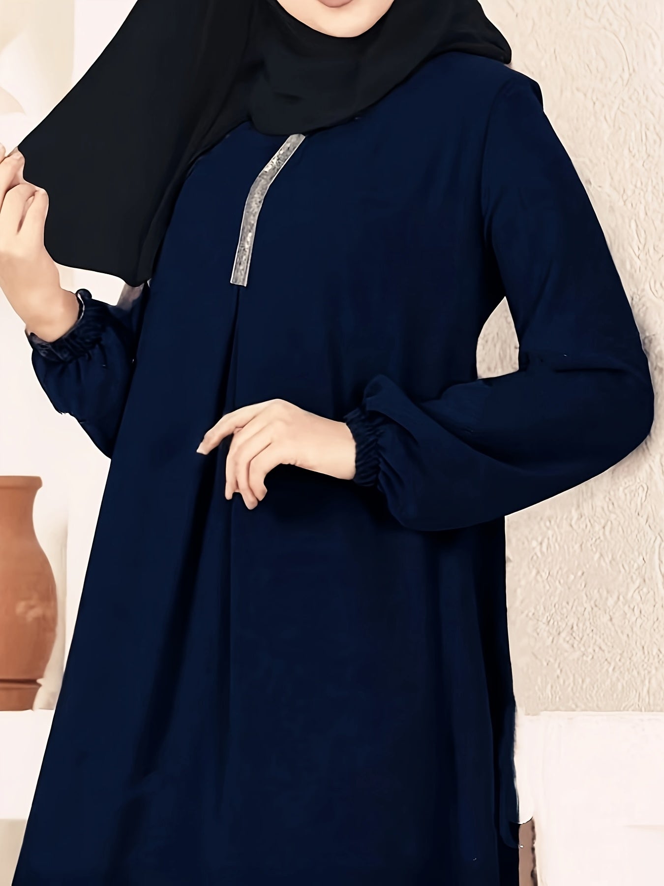 alalar-Vintage Long Sleeve Dress-No Scarf