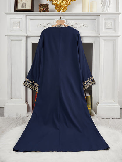 Middle Eastern Special Anjemah Women'S Turkish Long Dress with Arabic Abaya, Kaftan and Jalabiya, Elegant Style