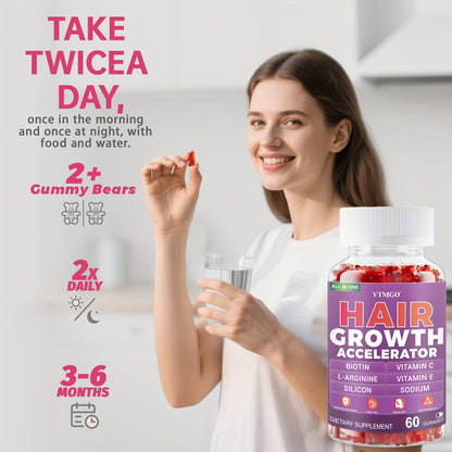 alalar- Fast Acting Hair Growth Supplement with Biotin, Vitamin C&E, L-Arginine & Silicon -تسريع نمو الشعر