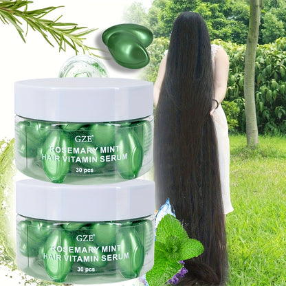 alalar-2 Pack GZE Rosemary Mint Hair Vitamin Serum -  لزيادة نمو الشعر-زيت اكليل الجبل