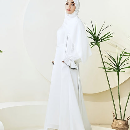 alalar | Premium Three-Piece Abaya Set – Long Robe with Sparkling Rhinestones