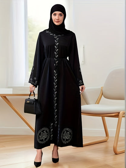 alalar-Scarf-Abaya-[Elegant Black Robe Dress