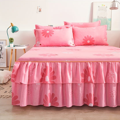 alalar-3pcs (1 Bed Skirt + 2 Pillowcases)-شرشف سرير 3 قطع