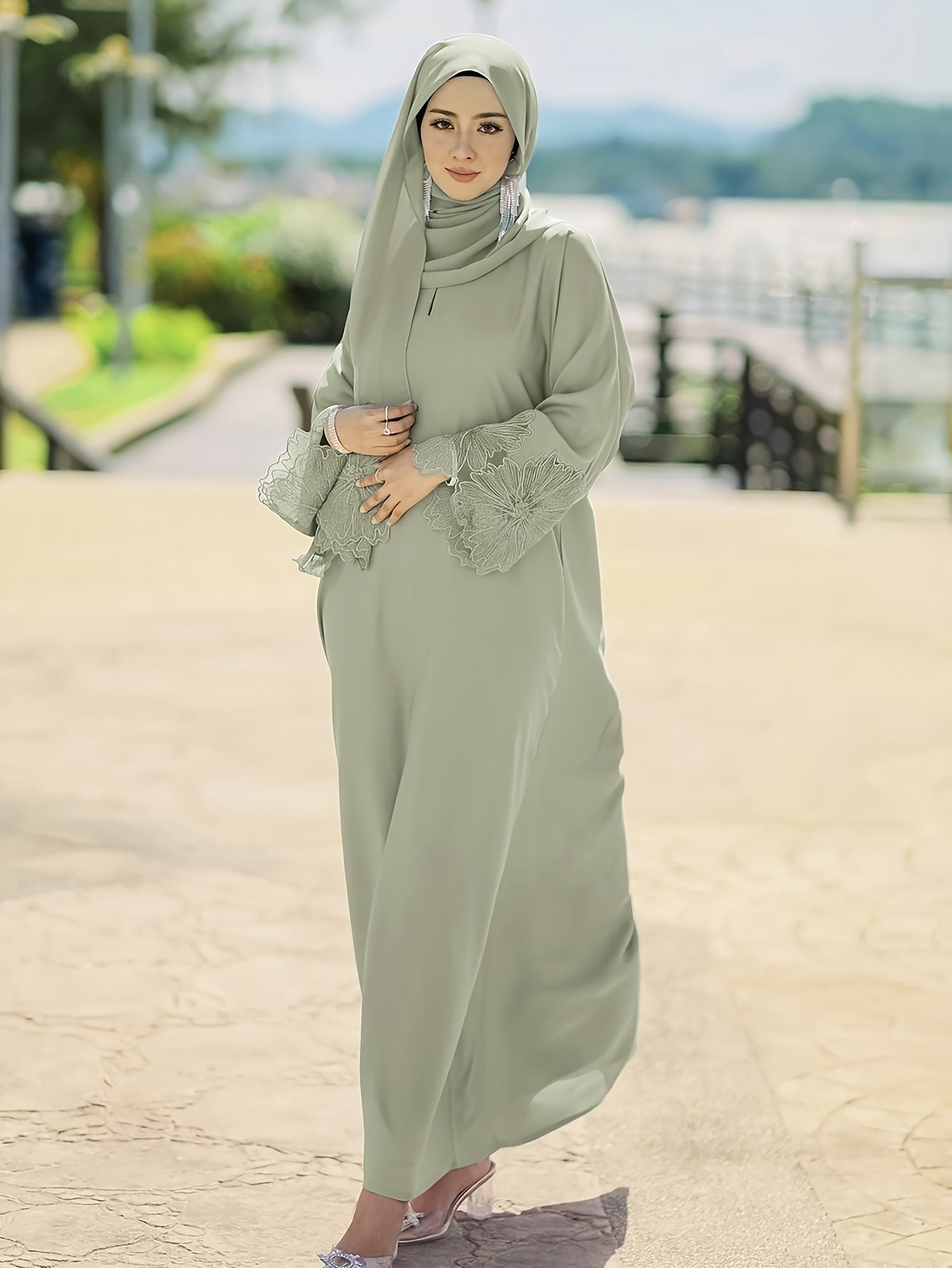 alalar-Abaya- Hijab and Abaya Two-Piece Set & Includes Headscarf