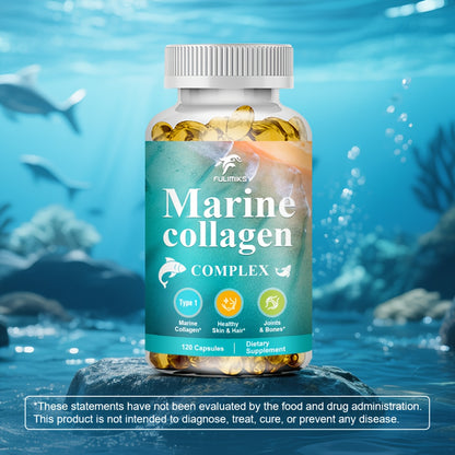 alalar- Marine Collagen Capsules for Women - Type I & III Collagen Supplement with Vitamin C, Hyaluronic Acid & Biotin -كولاجين بحري