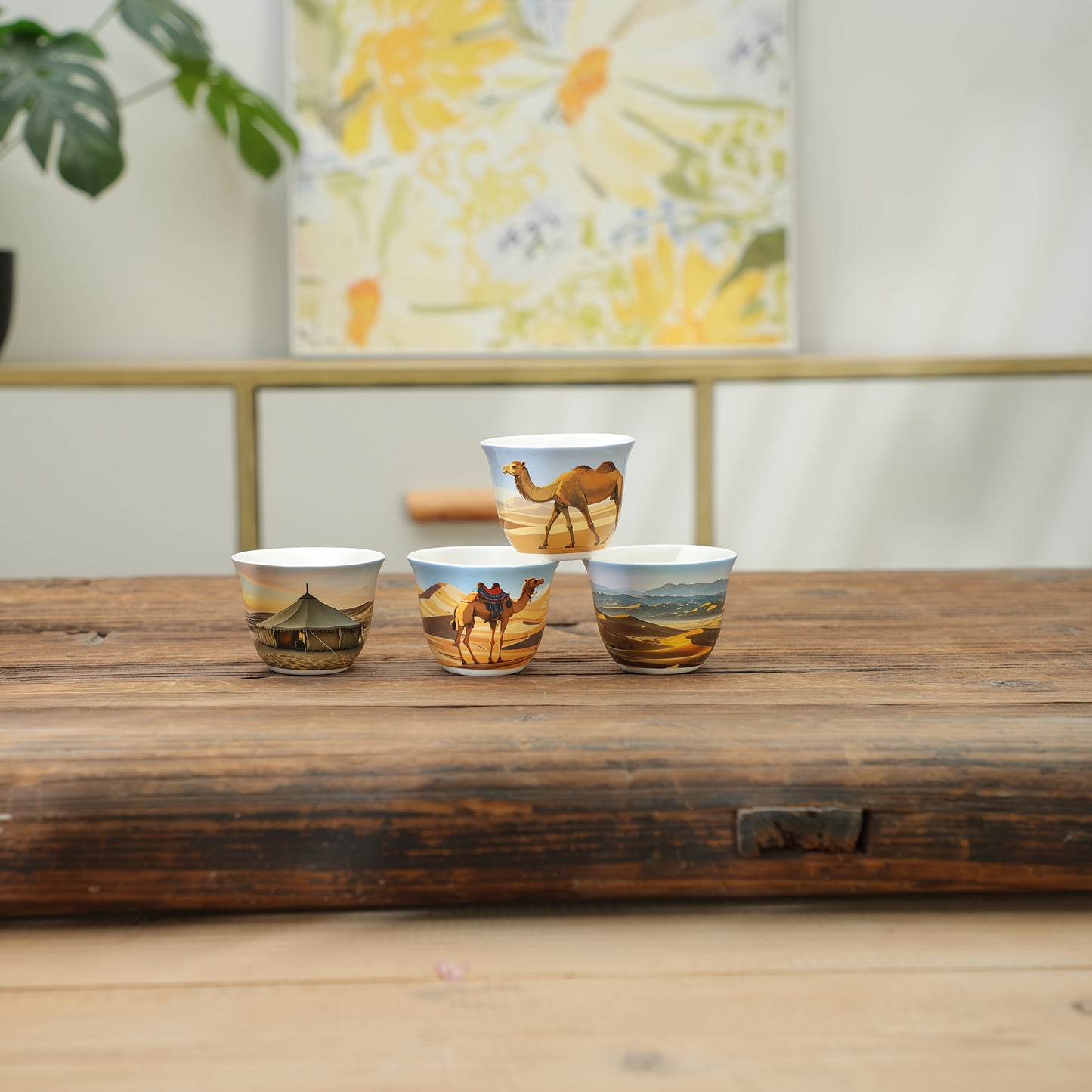alalar-Desert Camel Pattern Arabic Espresso Cup Set -فنجان قهوة عربية