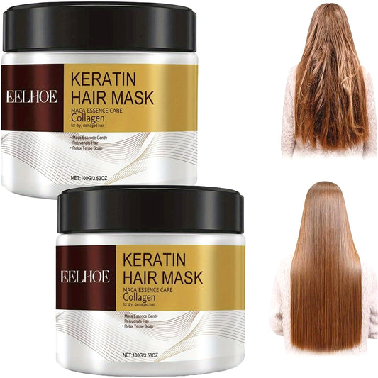 alalar-Pack Keratin Hair Mask with Maca Essence & Collagen-   -كولاجين للشعر-الشعر علاج وإصلاح