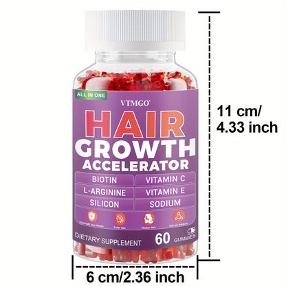 alalar- Fast Acting Hair Growth Supplement with Biotin, Vitamin C&E, L-Arginine & Silicon -تسريع نمو الشعر
