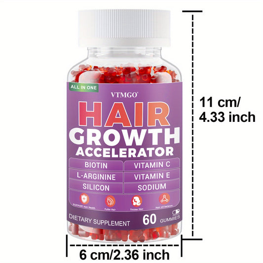 alalar- Fast Acting Hair Growth Supplement with Biotin, Vitamin C&E, L-Arginine & Silicon -تسريع نمو الشعر