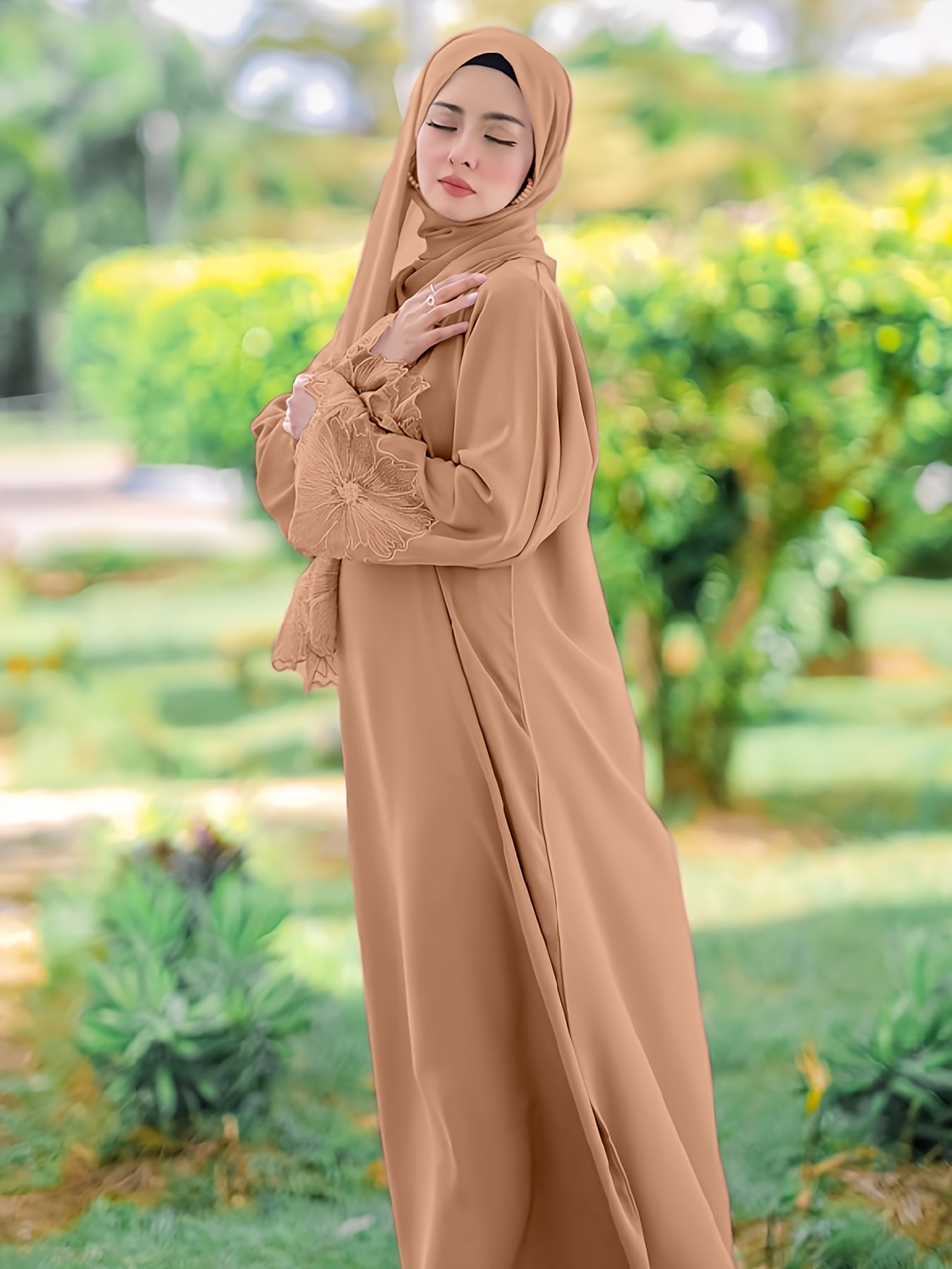 alalar-Abaya- Hijab and Abaya Two-Piece Set & Includes Headscarf