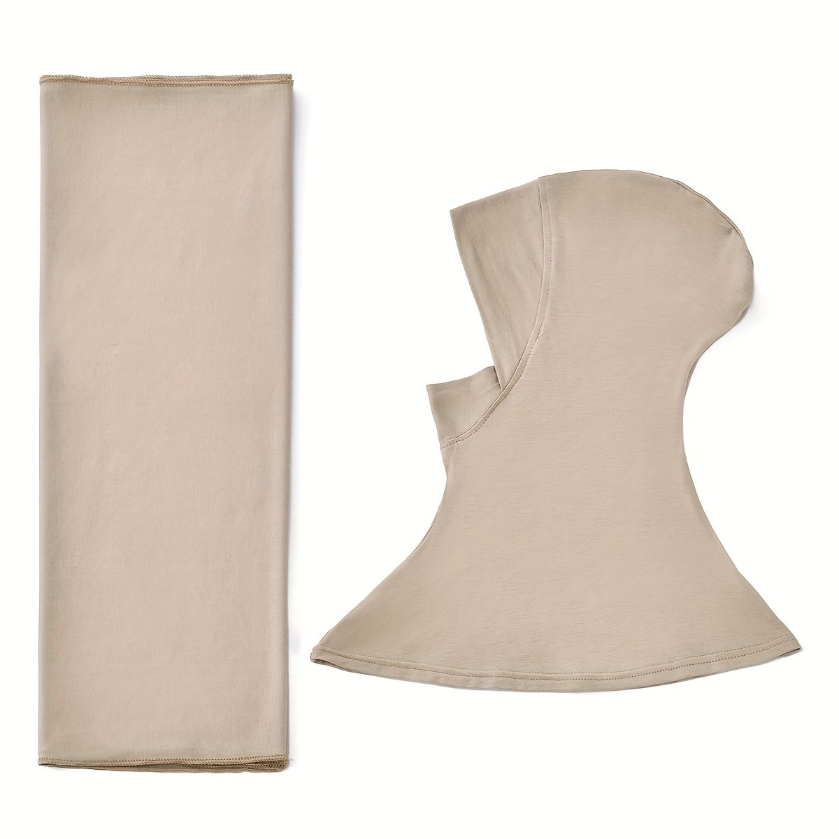 alalar-2pcs Muslim Women's Headscarf Set with Base Cap and Hair Tie-طقم حجاب نسائي مسلم مكون من قطعتين مع غطاء أساسي وربطة شعر،