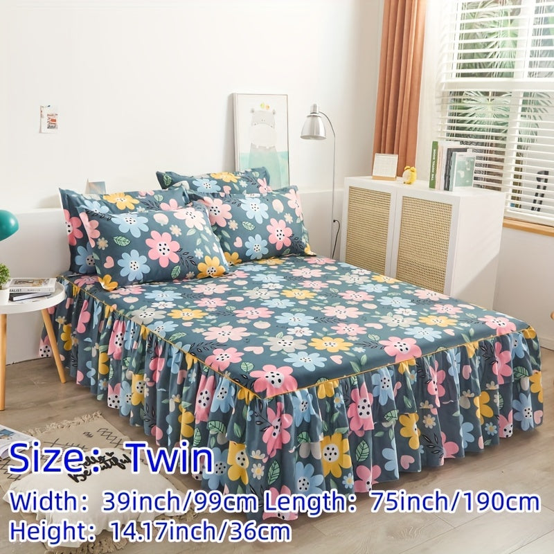 alalar-3pcs (1 Bed Skirt + 2 Pillowcases)-شرشف سرير 3 قطع