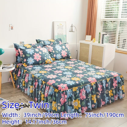 alalar-3pcs (1 Bed Skirt + 2 Pillowcases)-شرشف سرير 3 قطع