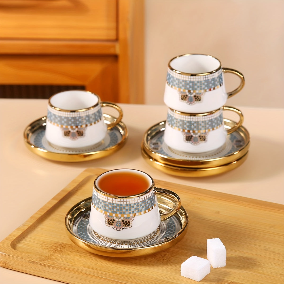 alalar- 6 Cups And 6 Saucers Set- فناجين ايطالية عدد محدود