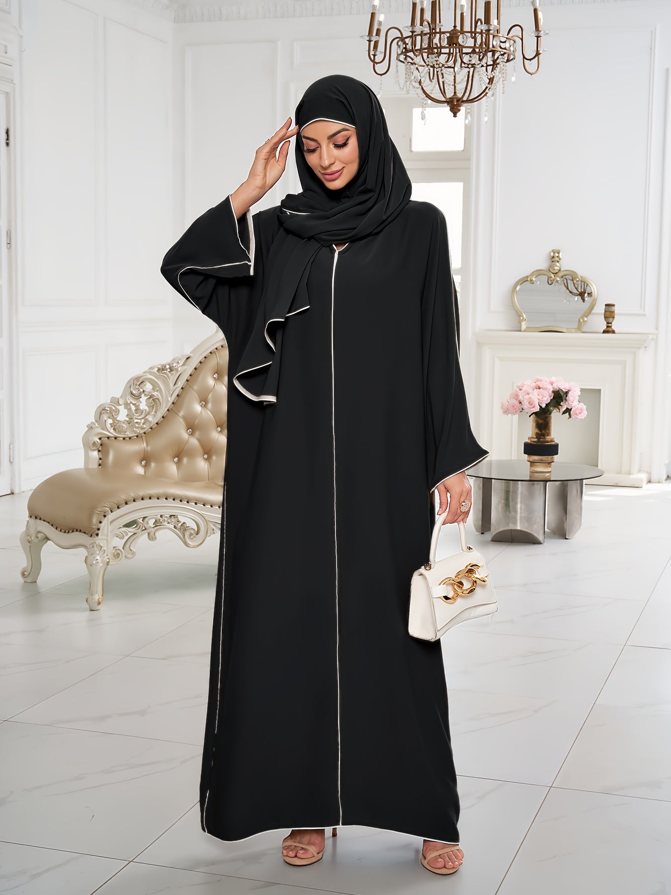 alalar-Scarf-Abaya-1 Set of Hijab + Dress: Stylish