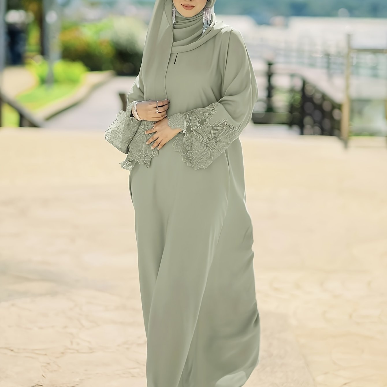 alalar-Abaya- Hijab and Abaya Two-Piece Set & Includes Headscarf