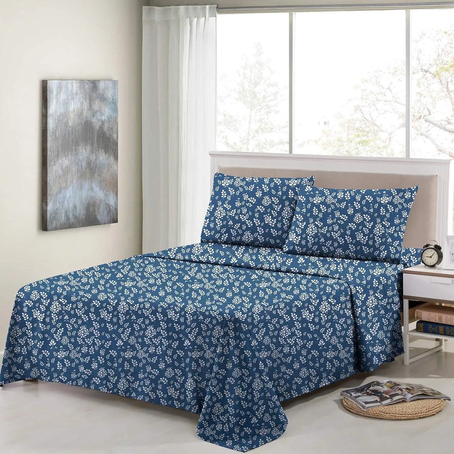 alalar-Soft Microfiber, Wrinkle-Free, Luxurious Printed Bed Sheets