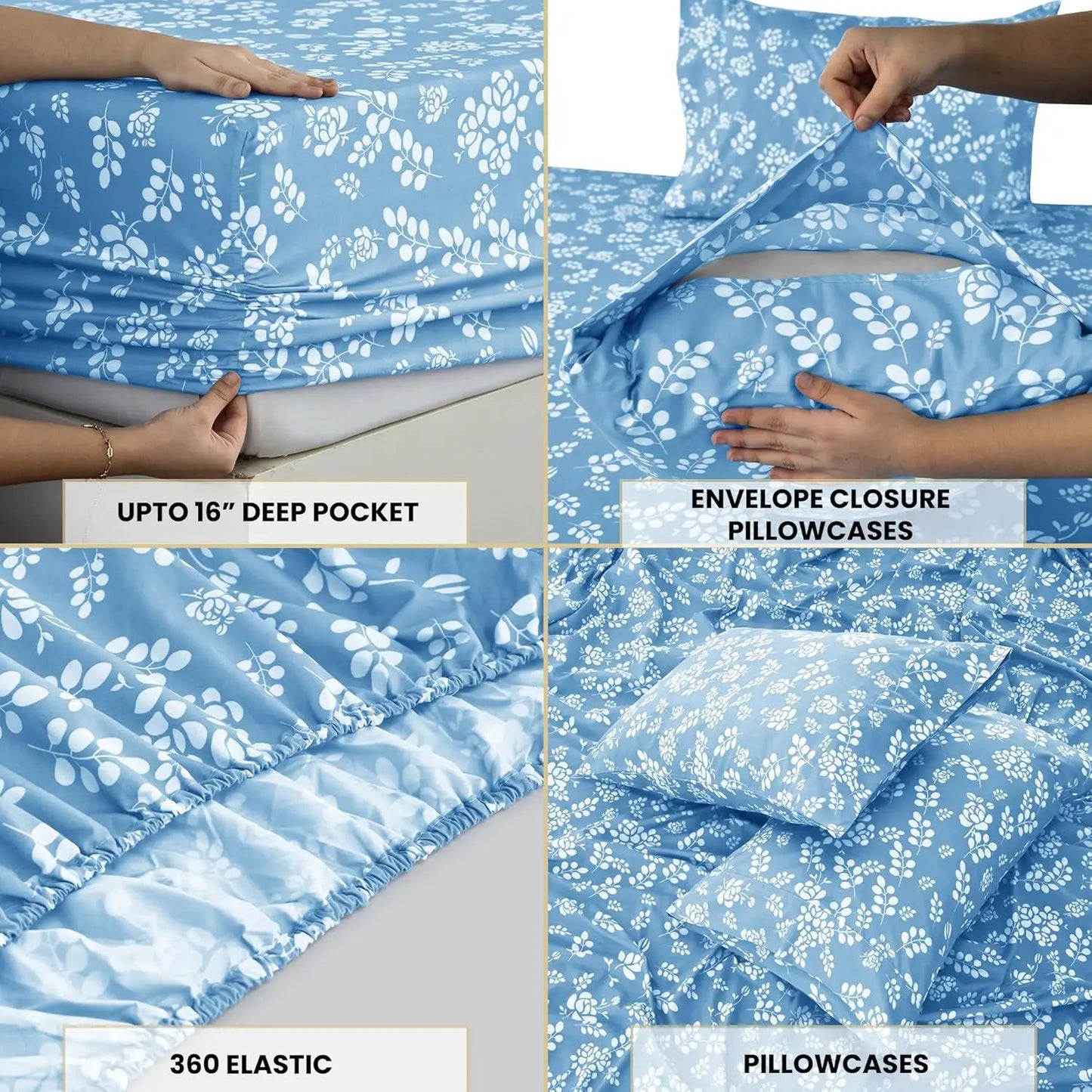 alalar-Soft Microfiber, Wrinkle-Free, Luxurious Printed Bed Sheets