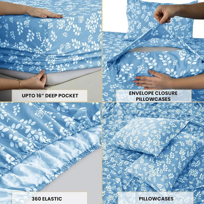 alalar-Soft Microfiber, Wrinkle-Free, Luxurious Printed Bed Sheets