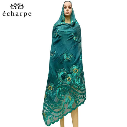 alalar | Embroidered Cotton Hijab Scarf – African & Dubai Style