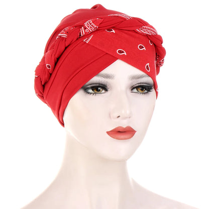 alalar-Cotton print muslim turban scarf for women islamic inner hijab caps