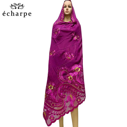 alalar | Embroidered Cotton Hijab Scarf – African & Dubai Style