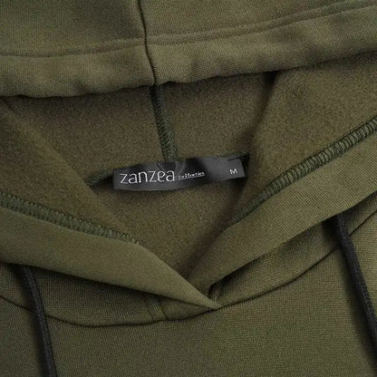 alalar | Winter Hooded Maxi Hoodie Dress – Long Sleeve Casual Pullover with Drawstring