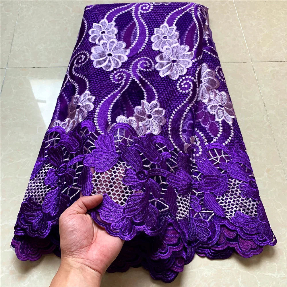 alalar | Luxury French Tulle Lace Fabric – 5 Yards African Wedding Embroidery Lace