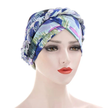 alalar-Cotton print muslim turban scarf for women islamic inner hijab caps