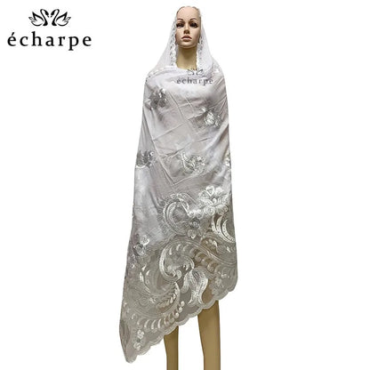 alalar | Embroidered Cotton Hijab Scarf – African & Dubai Style