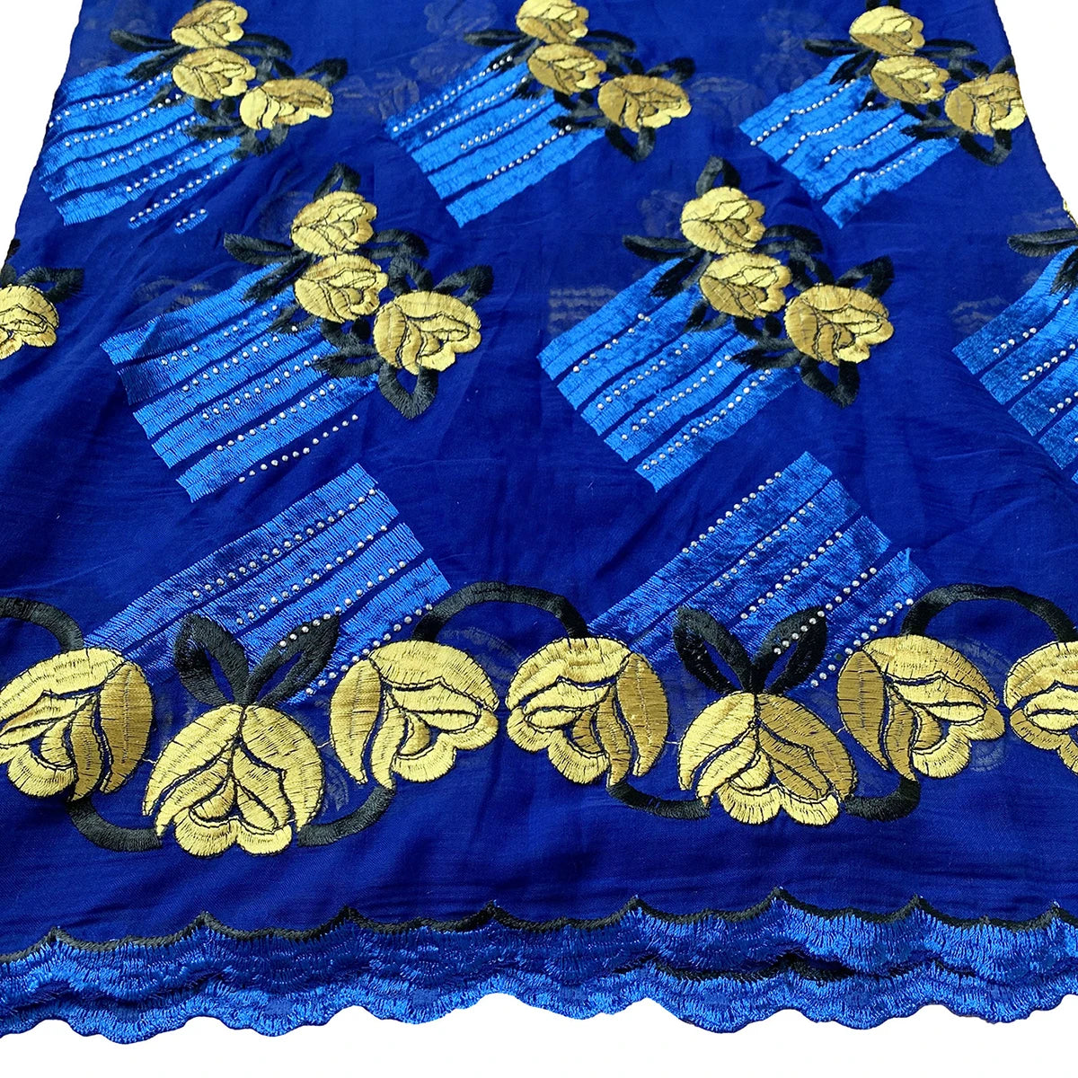 ALALAR | Embroidered Cotton Turban Hijab – African Style 3-Color Muslim Headwrap Dubai Soft Scarf