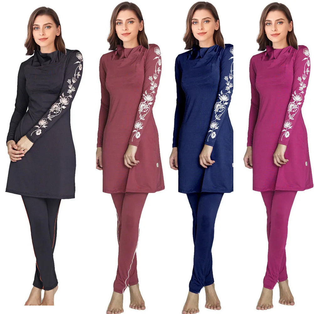 alalar | Long-Sleeve Modest Burkini Swimsuit – Full-Coverage Islamic Swimwear with Hijab (S–4XL)