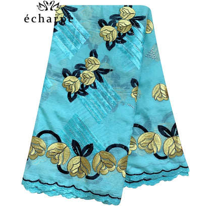 ALALAR | Embroidered Cotton Turban Hijab – African Style 3-Color Muslim Headwrap Dubai Soft Scarf