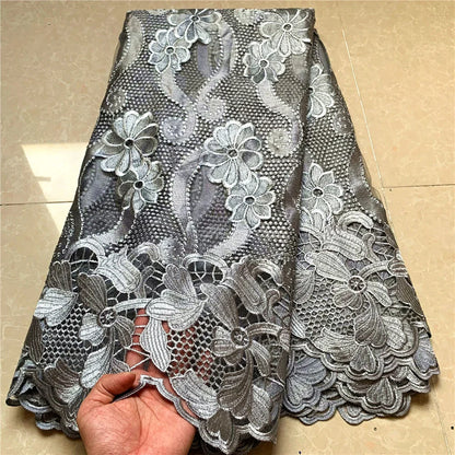 alalar | Luxury French Tulle Lace Fabric – 5 Yards African Wedding Embroidery Lace