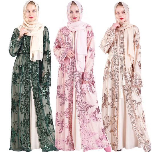 alalar-Scarf-Abaya New Islamic Clothing Polyester Muslim Abaya Women Dress Ramadan Dresses Islam Robe Musulman Hijab Kaftan Caftan Pakistan Turkish