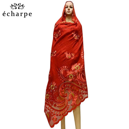 alalar | Embroidered Cotton Hijab Scarf – African & Dubai Style