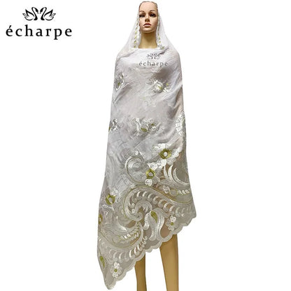 alalar | Embroidered Cotton Hijab Scarf – African & Dubai Style