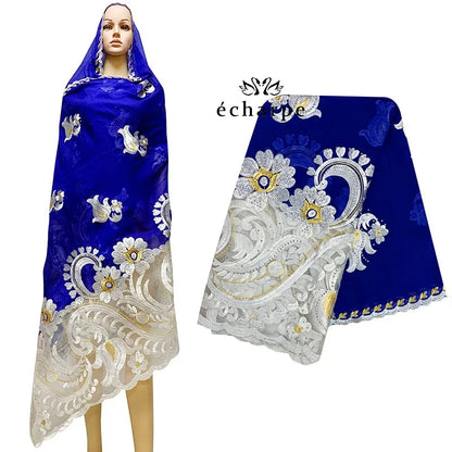 alalar | Embroidered Cotton Hijab Scarf – African & Dubai Style