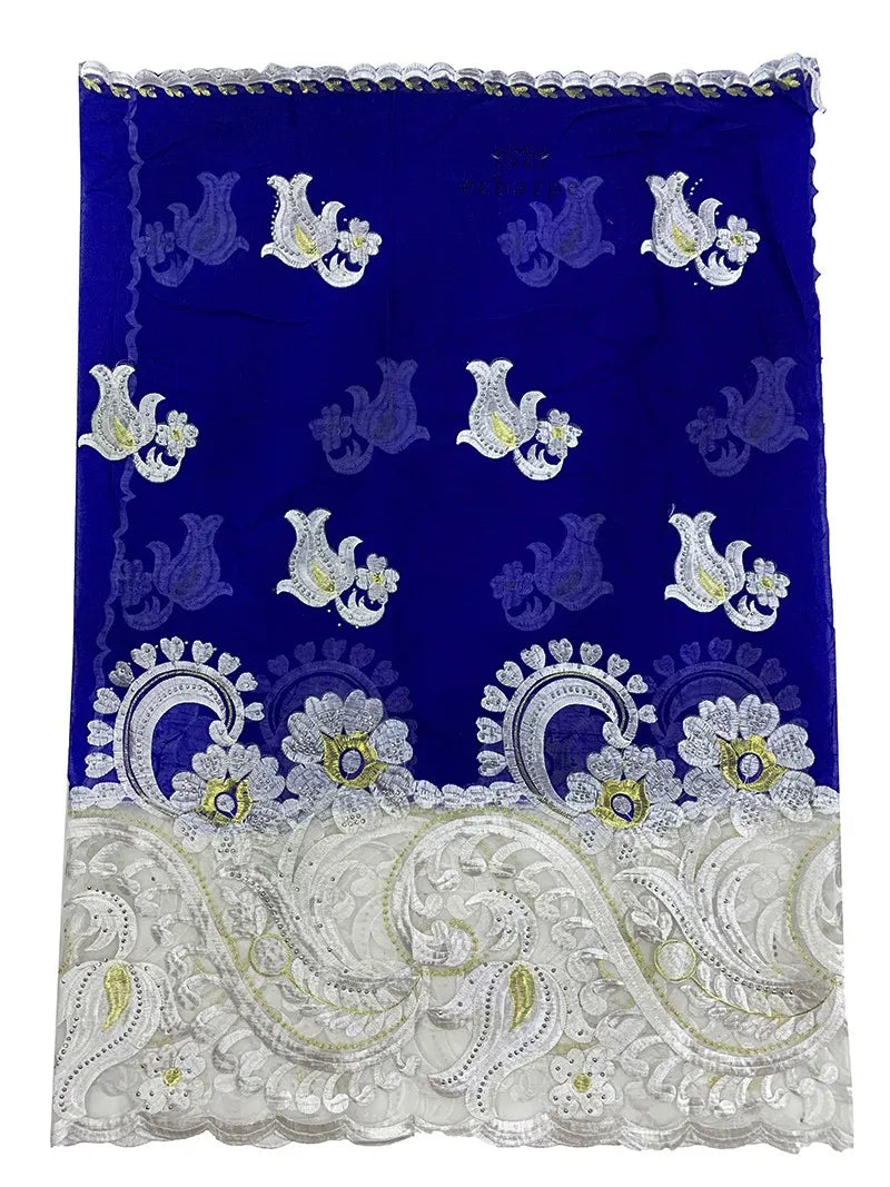 alalar | Embroidered Cotton Hijab Scarf – African & Dubai Style