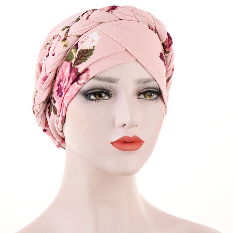 alalar-Cotton print muslim turban scarf for women islamic inner hijab caps