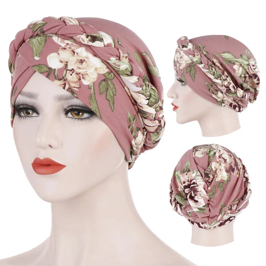 alalar-Cotton print muslim turban scarf for women islamic inner hijab caps