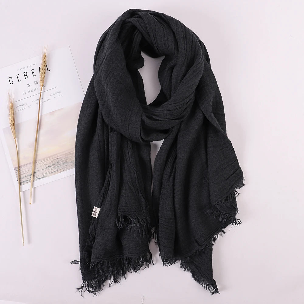alalar | Soft Linen Cotton Scarf for Women – Lightweight Everyday Hijab