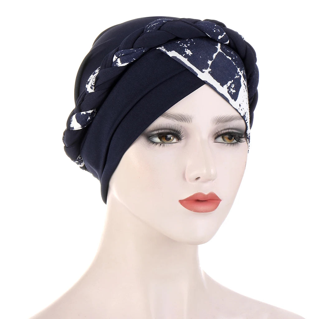alalar-Cotton print muslim turban scarf for women islamic inner hijab caps